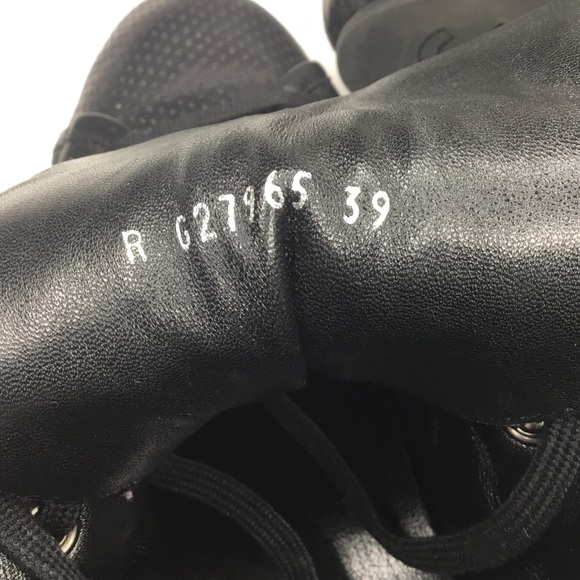 {Chanel} Leather Perforated Hi Top Sneaker Size 39 - Picture 11 of 15